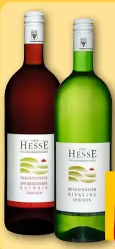 REWE Center Bergsträßer Winzer Der Hesse von Bergstraße Riesling Angebot