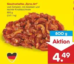 Netto Marken-Discount Geschnetzeltes Gyros Art Angebot