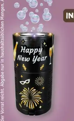 REWE LED Seifenblasenmaschine Happy New Year Angebot