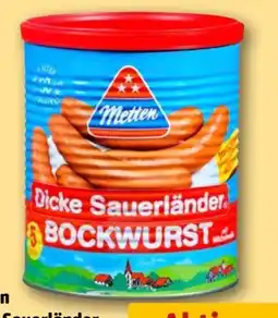 REWE Metten Dicke Sauerländer Bockwurst Angebot
