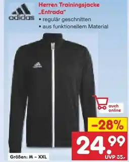 Netto Marken-Discount Adidas Herren Trainingsjacke Entrada Angebot