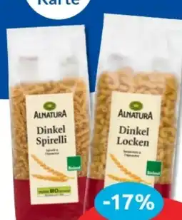 Budni Alnatura Bio Dinkel Pasta Angebot