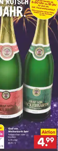 Netto Marken-Discount Schloss Wackerbarth Graf von Sekt Angebot