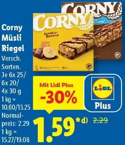 Lidl Corny Müsli Riegel Angebot