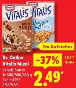 Lidl Dr. Oetker Vitalis Müsli Angebot