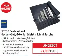 METRO METRO Professional Messer-Set, 6-teilig, Edelstahl, inkl. Tasche Angebot