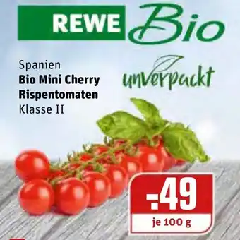 REWE Bio Mini Cherry Rispentomaten 100g Angebot