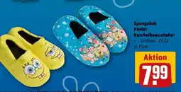 REWE Spongebob Kinder Kuschelhausschuhe Angebot
