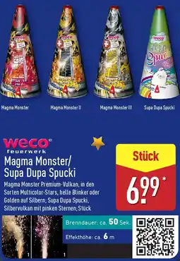 Aldi Nord Weco Feuerwerk Magma Monster/ Supa Dupa Spucki Angebot