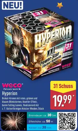 Aldi Nord Weco Feuerwerk Hyperion Angebot