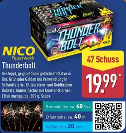 Aldi Nord NICO Feuerwerk Thunderbolt Angebot