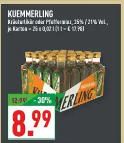 Marktkauf Kuemmerling kräuterlikör oder pfefferminz Angebot
