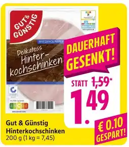 Edeka Gut & günstig delikatess hinterkochschinken Angebot