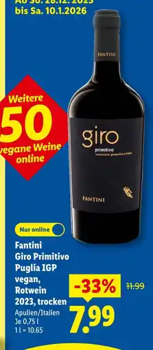 Lidl Fantini giro primitivo puglia igp Angebot