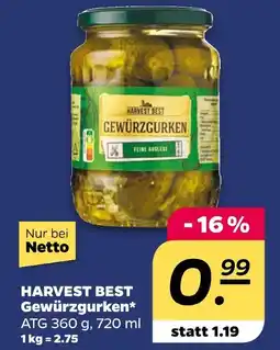 NETTO Harvest best gewürzgurken Angebot