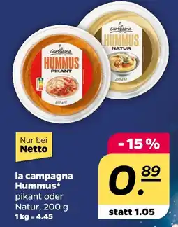 NETTO La campagna hummus Angebot