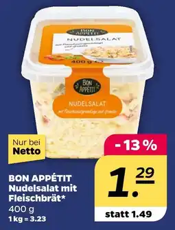 NETTO Bon appétit nudelsalat mit fleischbrät Angebot
