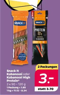 NETTO Snack it kabanossi oder kabanossi high protein Angebot
