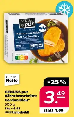 NETTO Genuss pur hähnchenschnitte art cordon bleu Angebot