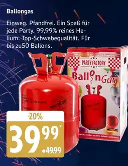 Marktkauf Party factory ballongas Angebot