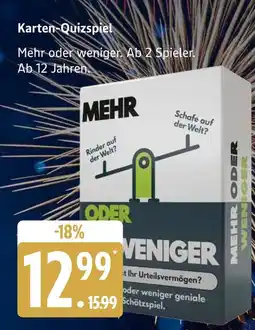 Marktkauf Mehr oder weniger karten-quizspiel Angebot