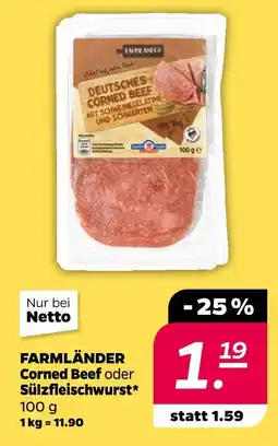 NETTO Farmländer corned beef Angebot