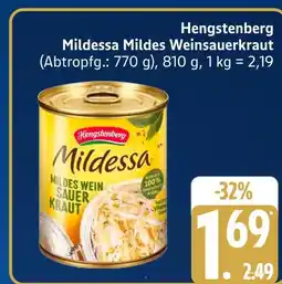 Marktkauf Hengstenberg mildessa mildes weinsauerkraut Angebot