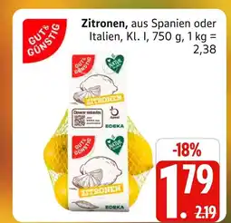 Marktkauf Gut & günstig zitronen Angebot