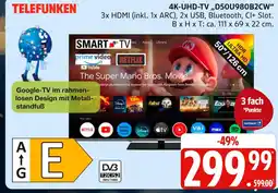 Marktkauf Telefunken 4k-uhd-tv „d50u980b2cw“ Angebot