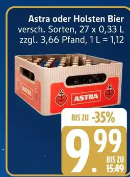 Edeka Astra oder holsten bier Angebot