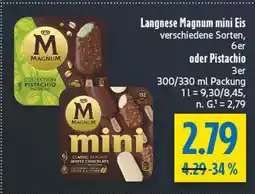 diska Langnese magnum mini eis verschiedene sorten Angebot
