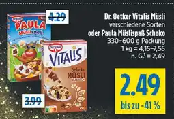 diska Dr. oetker vitalis müsli Angebot