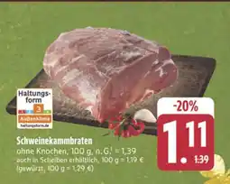 E-Center Schweinekammbraten Angebot