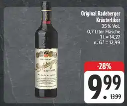 E-Center Radeberger original radeberger kräuterlikör Angebot