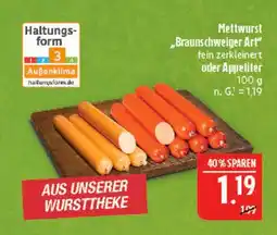 Marktkauf Mettwurst 'braunschweiger art' Angebot