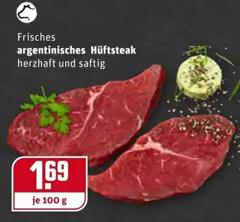 REWE Frisches argentinisches Hüftsteak 100g Angebot