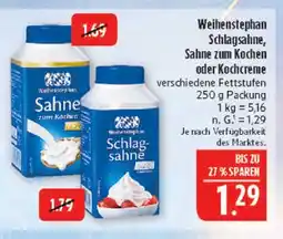 Marktkauf Weihenstephan schlagsahne Angebot