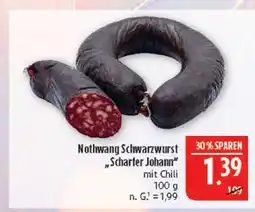 Marktkauf Nothwang schwarzwurst 'scharfer johann' Angebot