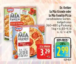 Marktkauf Dr. oetker la mia grande oder la mia familia pizza Angebot