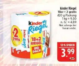 Marktkauf Kinder riegel 18er + 2 gratis Angebot