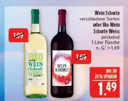 Marktkauf Bio wein schorle weiss Angebot