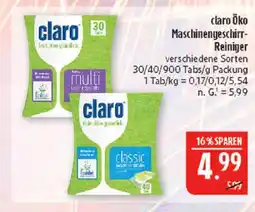 Marktkauf Claro multi geschirrspültabs Angebot