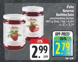 Edeka D'arbo naturrein konfitüre extra Angebot
