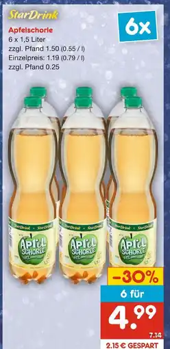 Netto Marken-Discount Stardrink apfelschorle Angebot