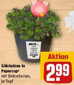 REWE Glücksklee in Papercup Angebot