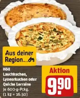 REWE Höll Lauchkuchen, Lyonerkuchen oder Quiche Lorraine Angebot
