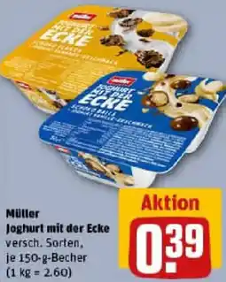 REWE Müller Joghurt mit der Ecke Angebot