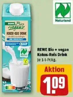 REWE REWE Bio + vegan Kokos-Reis Drink Angebot