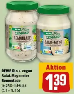 REWE REWE Bio + vegan Salat-Mayo oder Remoulade Angebot