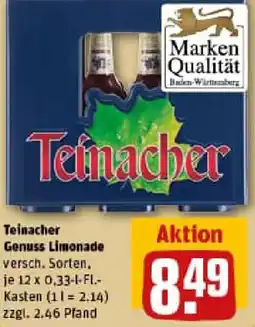 REWE Teinacher Genuss Limonade Angebot